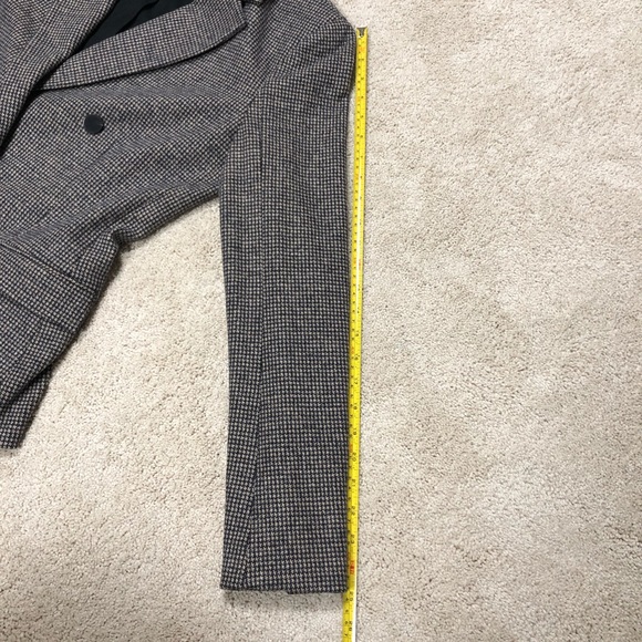 Theory DB Angled Abbot Knit Tan Multi Jacket Sz 12 - Picture 9 of 11